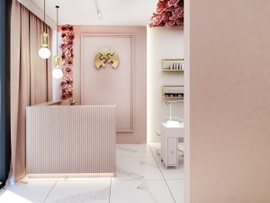 projekt wnętrza salonu piękności - architekt wnętrz warszawa